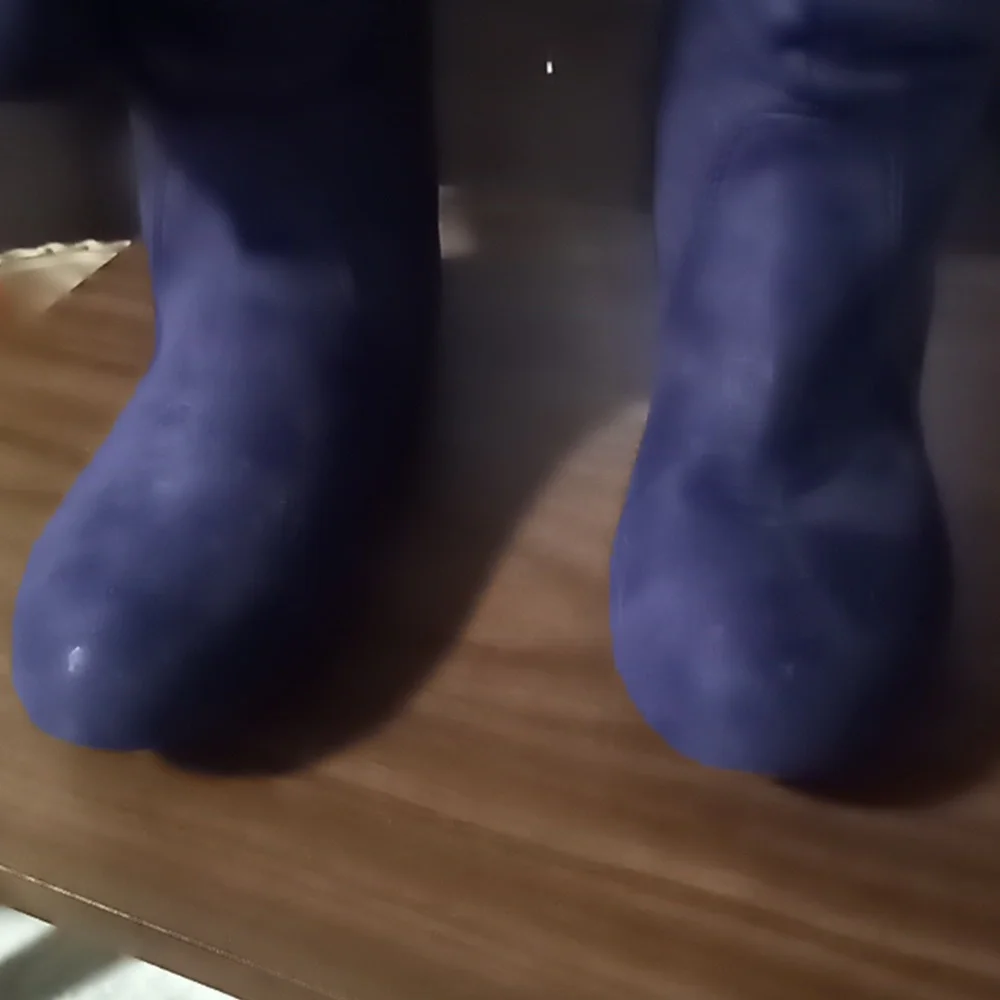 Da Viccina Navy Blue Boots Knee High Sz 7 Faux Suede